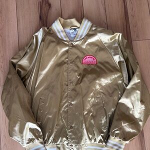 Band of Heathens Gold Satin Bomber Jacket